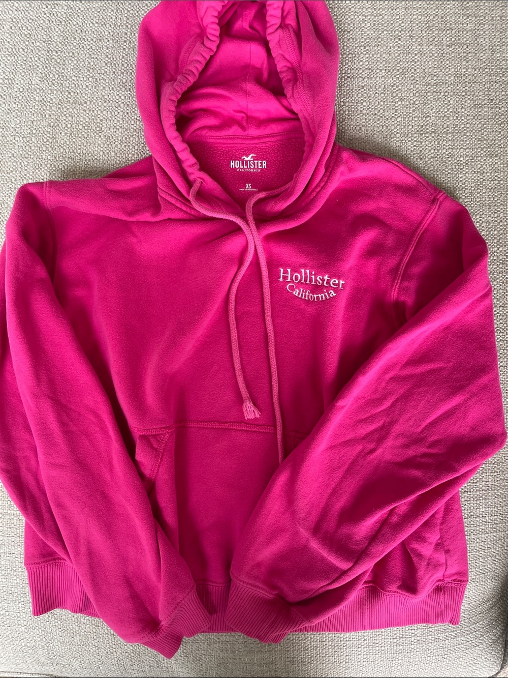 Hollister Bright Fuchsia Pullover Hoodie